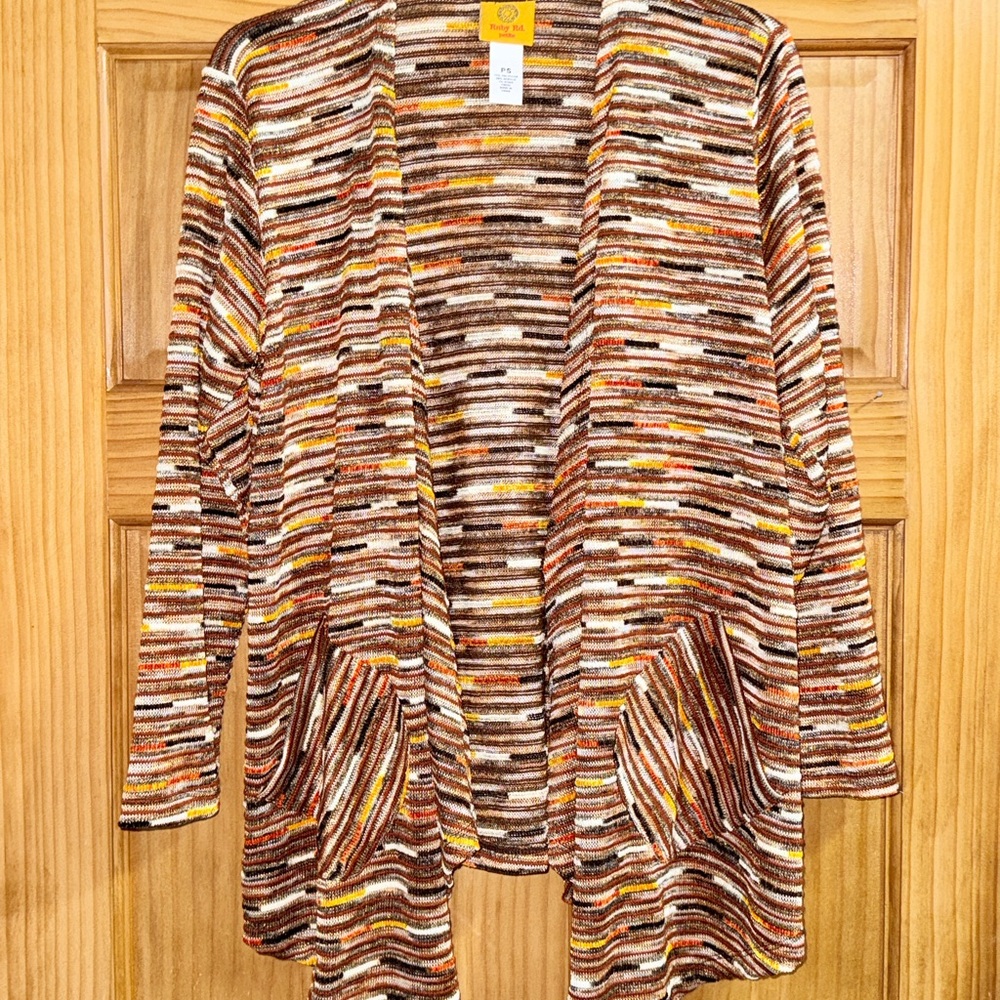 Ruby Rd. Women’s Multicolor Striped Open Cardigan… - image 3